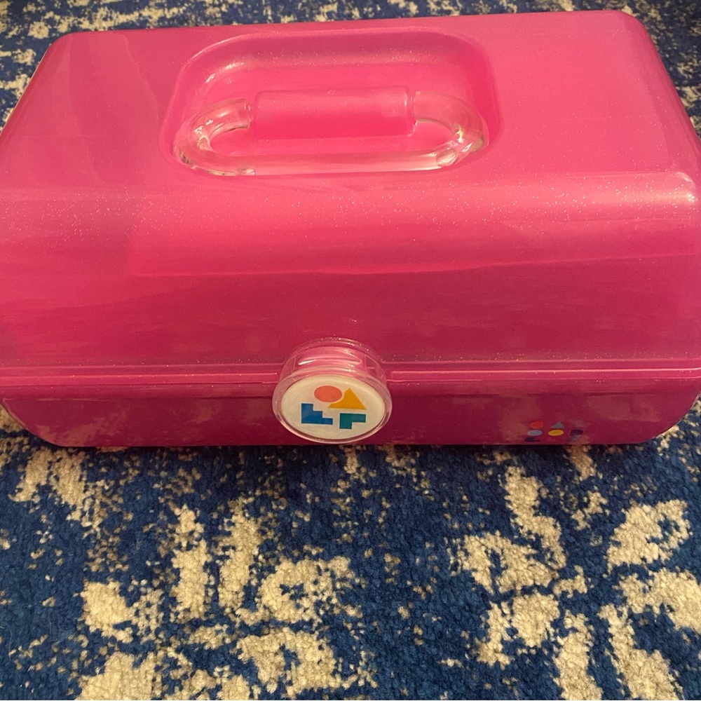 Rare Pink glitter Caboodles makeup travel case